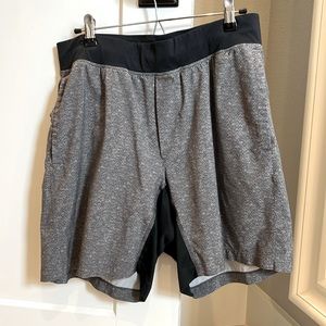 Lululemon T.H.E. Short - Men’s Large - Gray and Black - 7” Inseam